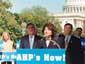 Secretary Chao at a press conference