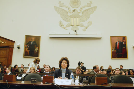 Secretary Chao testifying before House Committee on Education and the Workforce