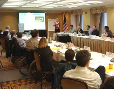 Photo of Board meeting on airport terminal accessibility