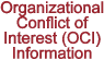 Organizational Conflict of Interest Information