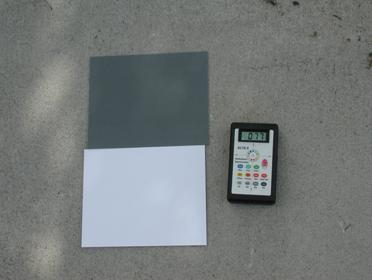 Figure  SEQ Figure \* ARABIC 4 - Alta II, Kodak gray cards on Concrete 