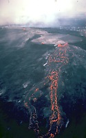 Lava overflows Kupaianaha sheild