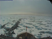 Photo from the bridge of the Coast Guard Cutter Healy.