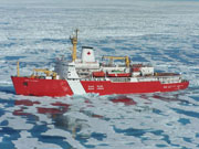 Thumbnail photograph of the Louis in sea ice; click for larger version.