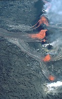 Aerial view of 2,900-m vents, Mauna Loa Volcano