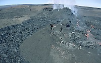 Aerial view of 2,900-m vents, Mauna Loa Volcano