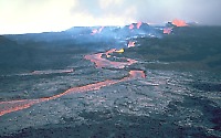 Channelized `a`a lava flow, Mauna Loa Volcano