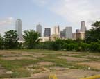 Parking lot site of new Dallas brownfields project.