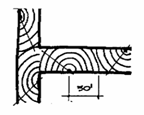 appliace space at 50 foot intervals in corridor