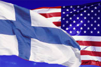 Finland & U.S. flags