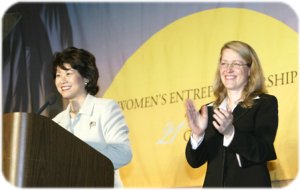  Labor Secretary Elaine L. Chao and Karen Czarnecki, Director of the Office of the 21st Century workforce.