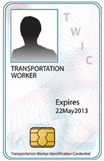 Sample TWIC ID Badge