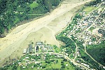 Town of Belalcazar, largest community hit by lahar in Río Paez, Colombia