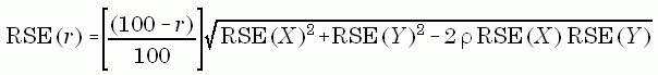 relative standard error of R