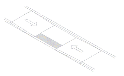 Sketch of parallel curb ramp