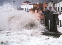 Waves crashing in Capitola