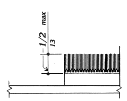 Carpet pile thickness shown to be 1/2 inch high maximum