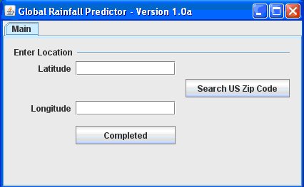 Global Rainfall Predictor tool