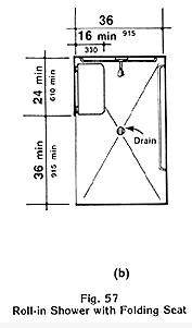  Roll-In Shower with Folding Seat