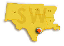 Map of the Southwest Region showing the states listed previously