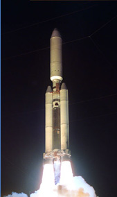 Night launch of an NRO Sponsored Titan Launch Vehicle