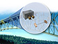 Illustration of computer screen and sensor embedded in a bridge span.