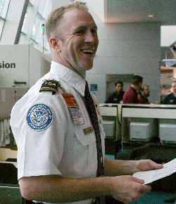 Photo of a TSO in an airport