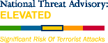 Current Homeland Security Threat Advisory Level and link to threat level descriptions