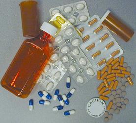Picture of medicines and bottles
