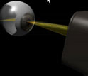 the VRD projecting a laser beam