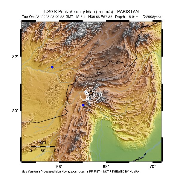 Peak Ground Velocity Image