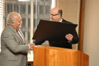 USCIS Director Emilio T. González presents Vartan Gregorian with the “Outstanding American by Choice” recognition in New York, NY, June 11, 2007