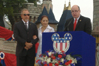 From left to right: "Outstanding American by Choice" recipients Emilio and Gloria Estefan, and USCIS Director Emilio T. González at Walt Disney World in Orlando, FL, Jul. 4, 2007