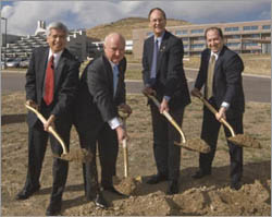 Photo of Director Dan Arvizu, Secretary of Energy Samuel W. Bodman, Under Secretary Bud Albright and Assistant Secretary Andy Karsner.