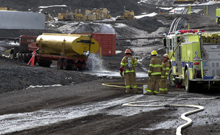 McMurdo Fire Department conducts a safety drill.