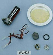 Photo of items to be used in bomb plot.