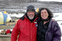 Photo of director Anne Aghion with geology Dr. Allan Ashworth
