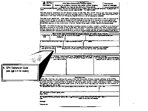 EPA entry form