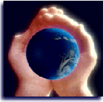 Picture of hands holding the Earth.