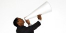 Man using a megaphone