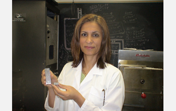 Photo of Afsaneh Rabiei who invented an ultra-strong and lightweight composite metal foam.