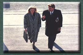 Man and woman walking outside together