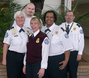 Photo of officers at an airport