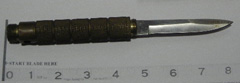 Photo of the eight inch knife that was hidden