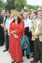 Trade rally representatives from Columbia stand in crowd