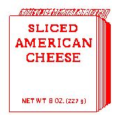 A package labeled Sliced American Cheese