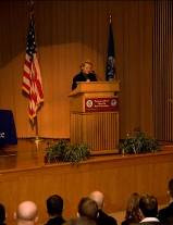 Photo of TSA Deputy Administrator Gale Rossides speaking at the Air Marshal's graduation