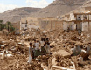 Damage following torrential rains and heavy flooding in Yemen