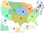 EPA regional map linked to EPA program offices and lists of Federally Recognized tribes