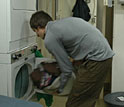 Photo of Dave Ullman in the laundry room.